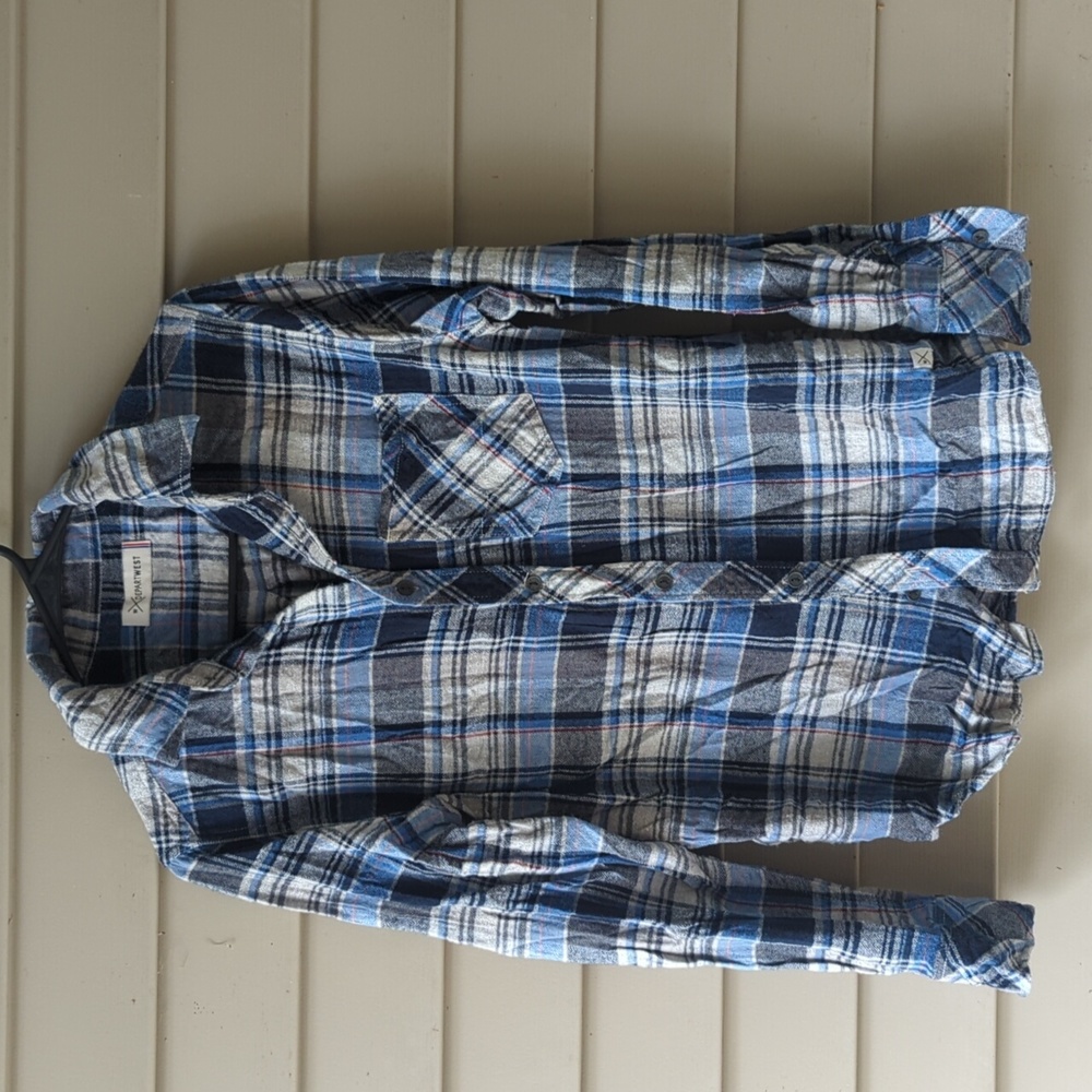Men's Small Blue and White flannel